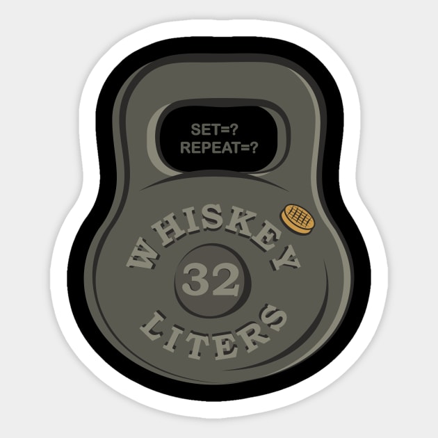 WHISKEY 32 LITERS (heavy liters) Sticker by aceofspace